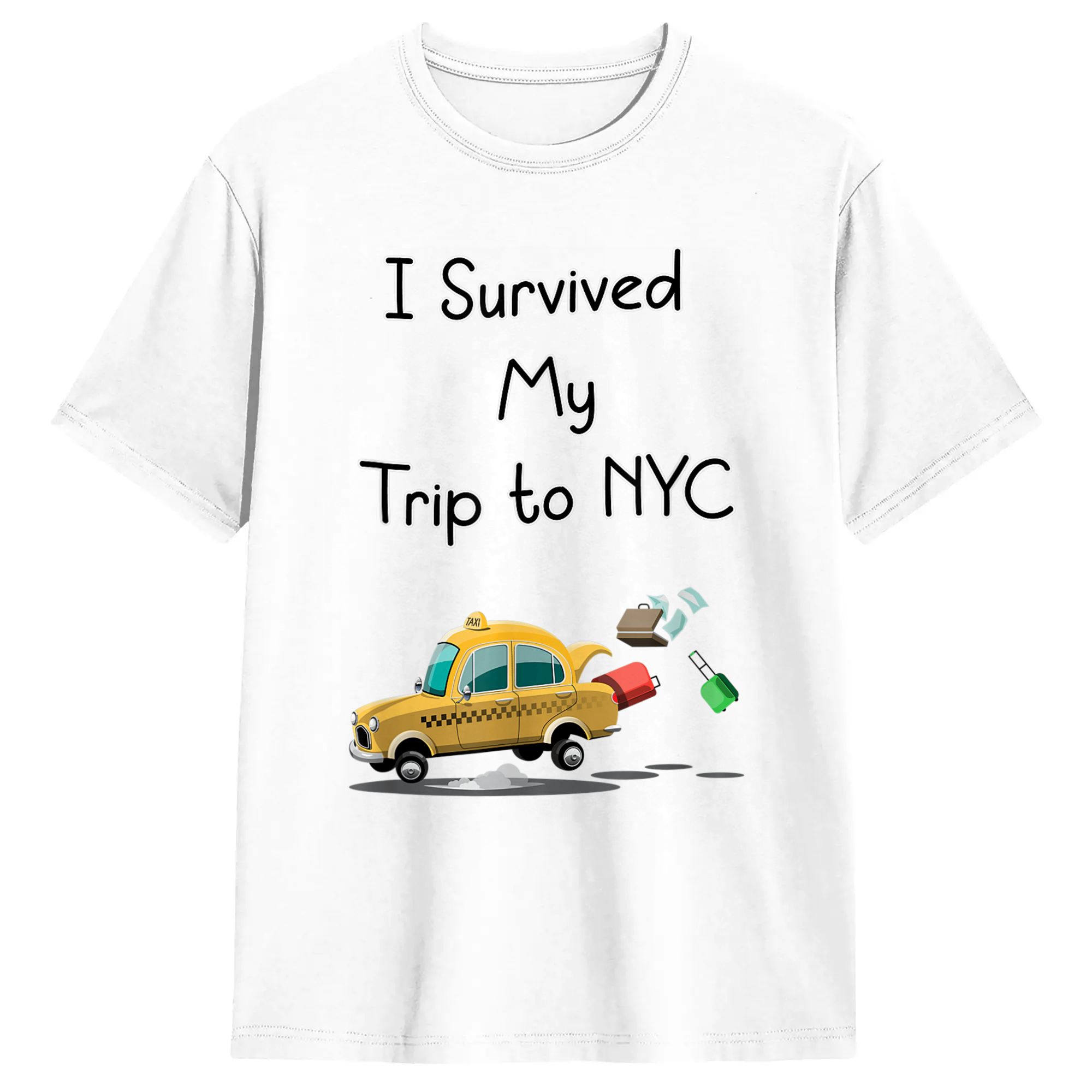 Summer Clothing Nyc - 私はニューヨークへの旅を生き延びました男性用コットンTシャツ夏Y2KカジュアルTシャツノベルティTシャツプラスサイズプリント服
