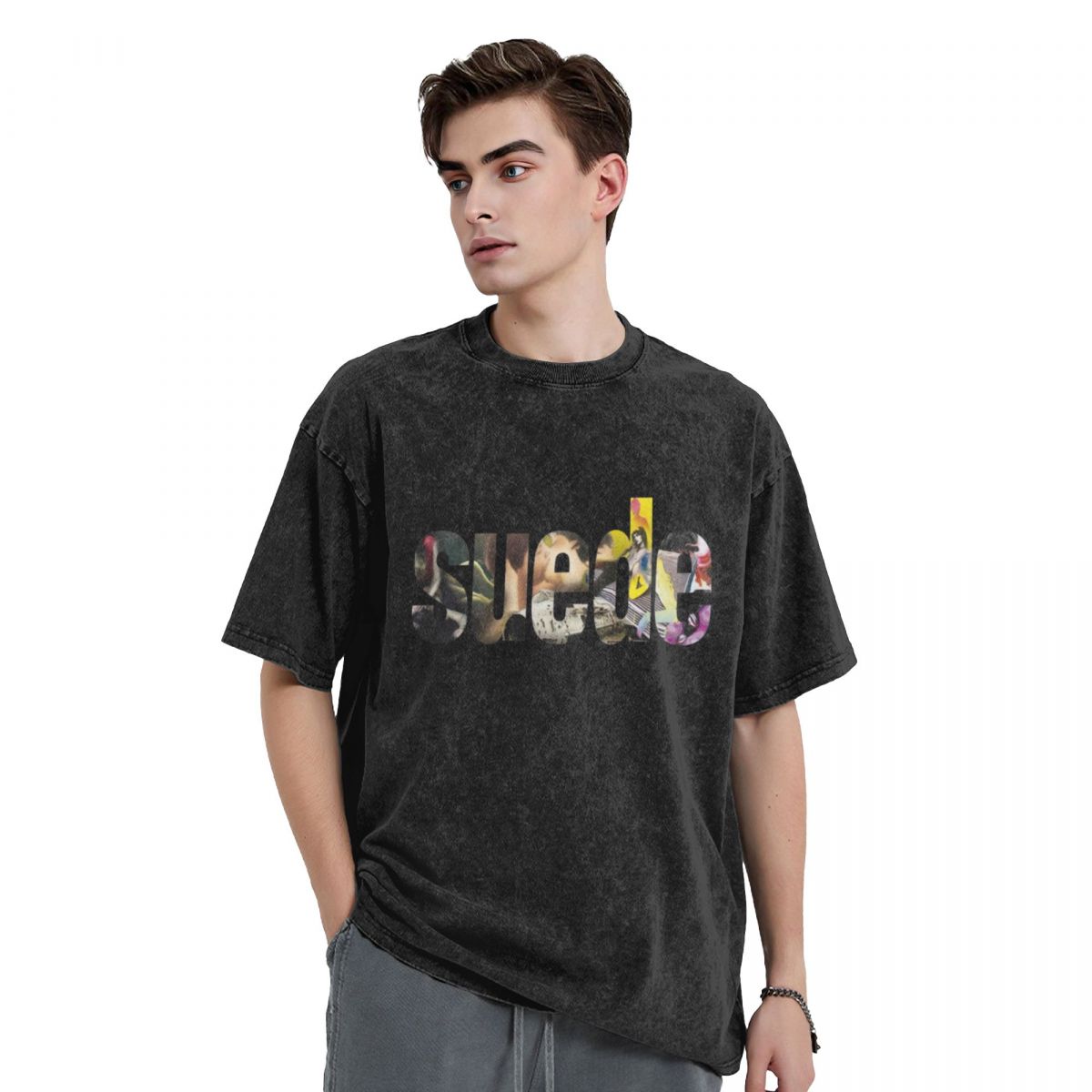 Summer Clothing London - 男性用スエードバンドエッセンシャルTシャツ,速乾性Tシャツ,紳士服