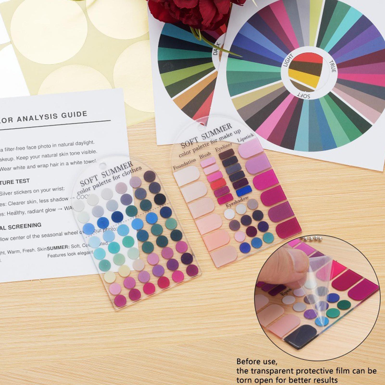 Summer Clothing Palette - カラーパレットカード ソフトサマー 2枚入り アクリル製 季節別サンプル マッチングガイド
