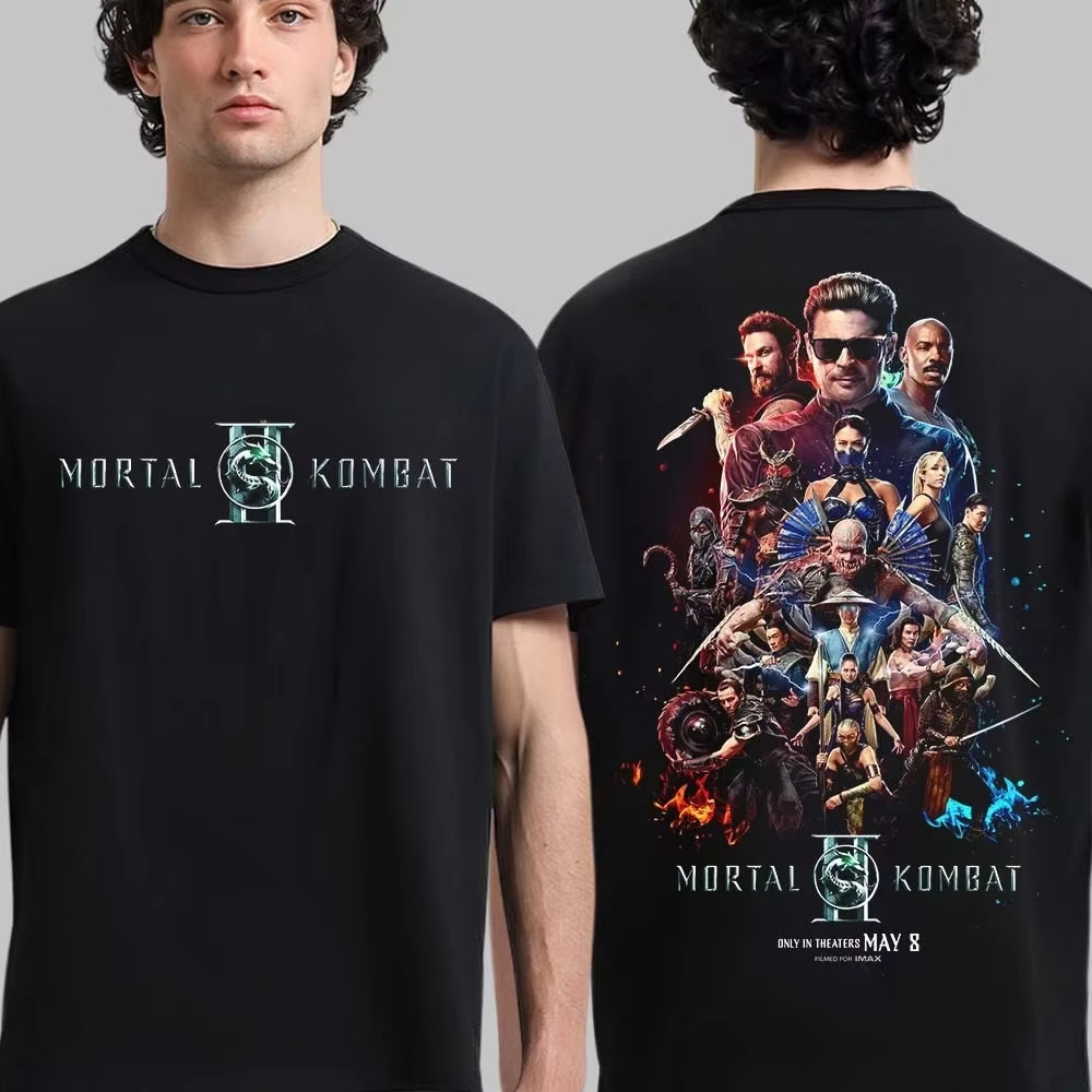 Summer Clothing Trends 2026 - モータルコンバット II 映画ポスタープリントファッショントレンド Tシャツ紳士服婦人服 2026 夏の新