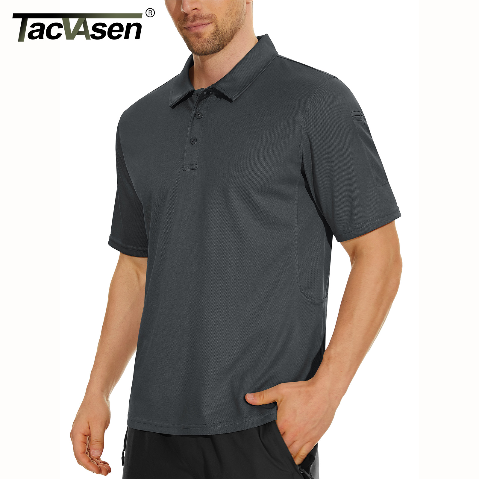 Summer Green Clothing - TACVASEN 夏カラフルなファッションポロ Tシャツメンズ半袖 Tシャツ速乾性陸軍チームワークグリーン Tシャツトップス服