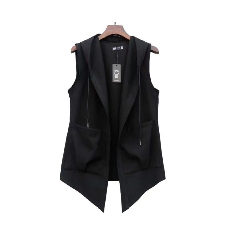 Summer Clothing Trends 2026 - XS-5XL メンズポケット付きフードベスト 春 ストリートファッション 若者向け アウトドア