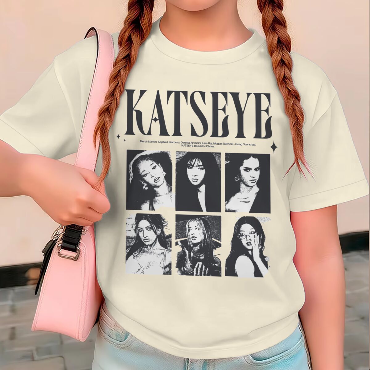 Summer Clothing Baby - KATSEYE プリント夏トップス女の子 Y2K ヴィンテージスタイル半袖トップスカットシー プリント子供綿 Tシャツ女の赤ちゃん服