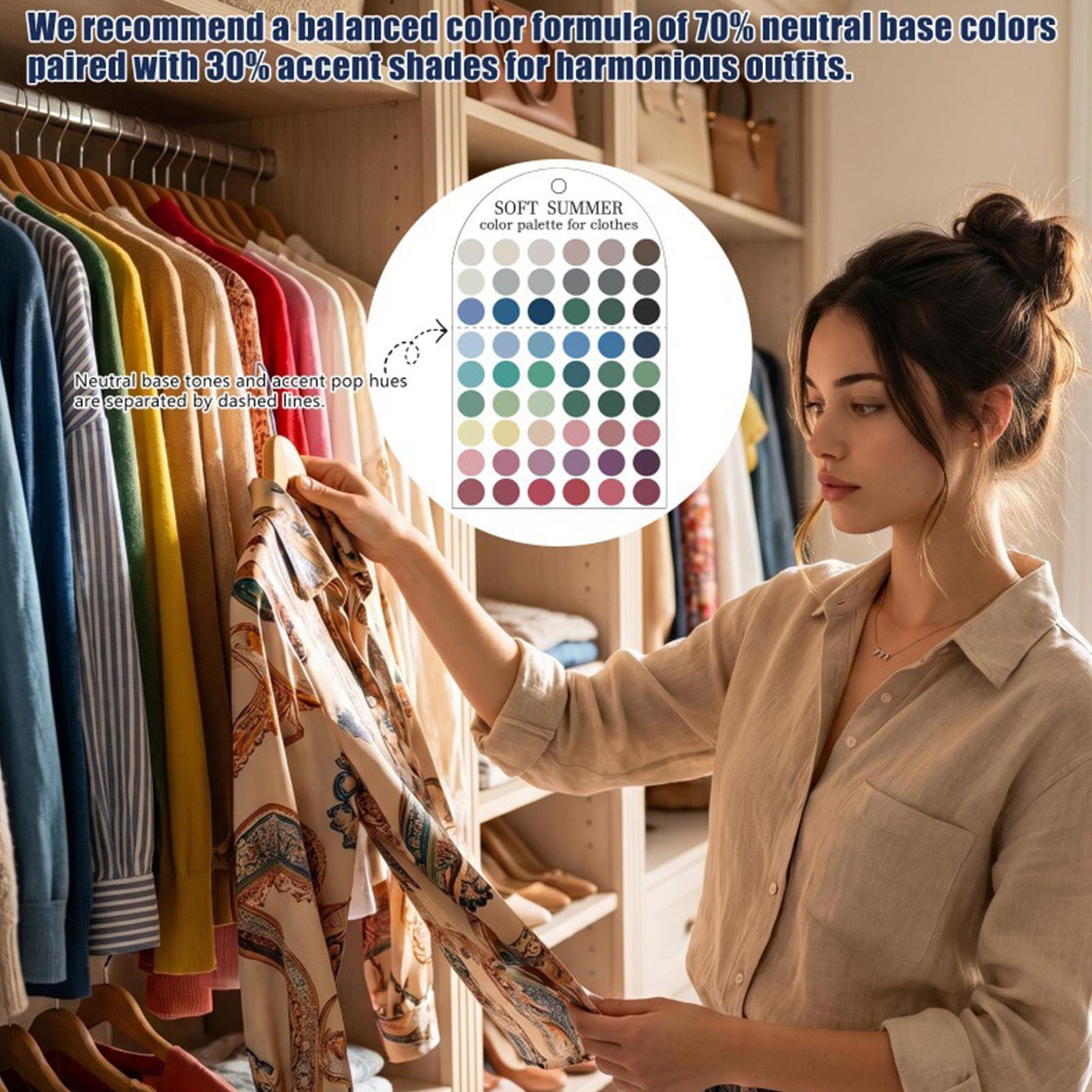 Summer Clothing Palette - 2 個のアクリル季節別パレットカラーサンプルカードマッチングガイドソフトサマーカラーパレットカード衣類メイクアップ口紅用