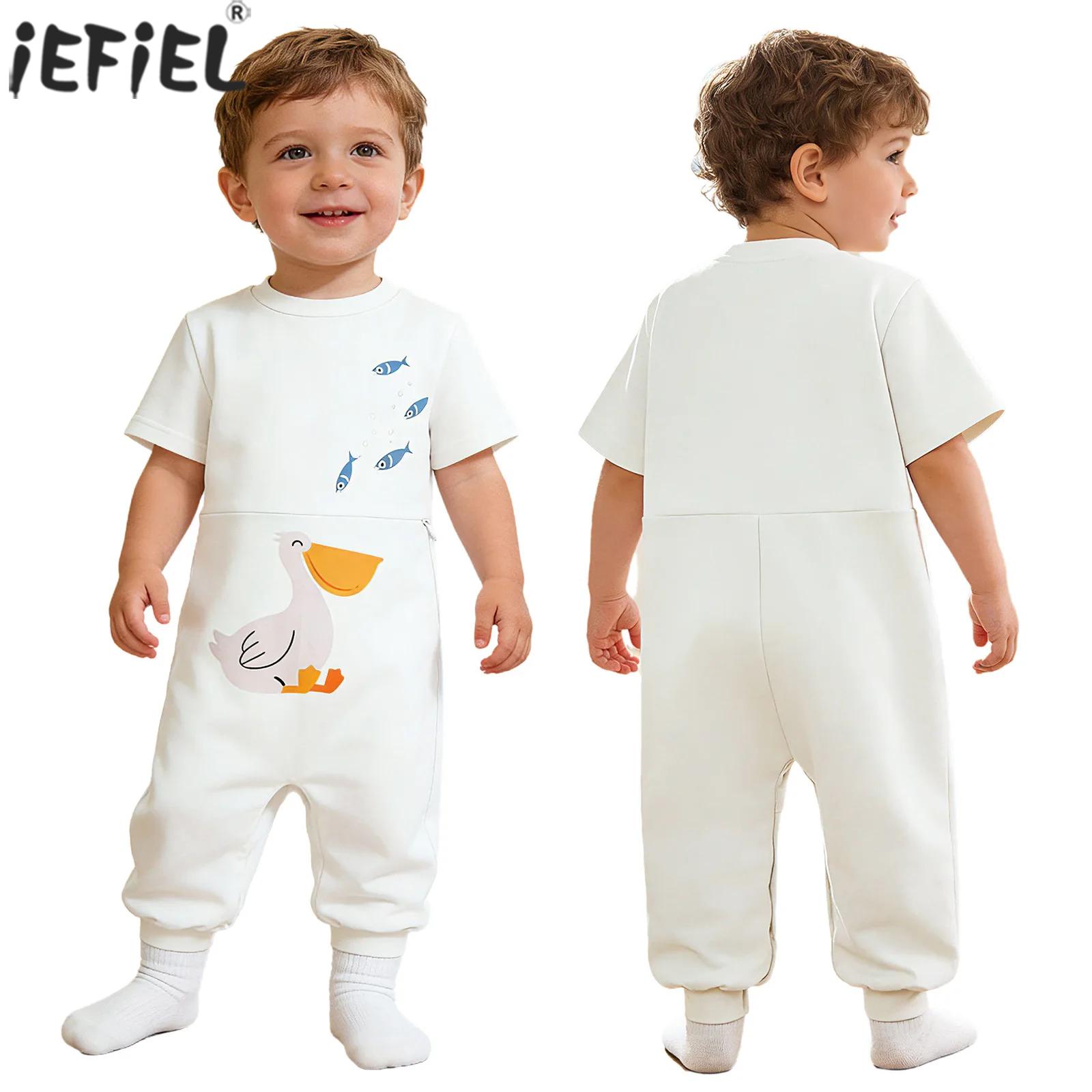 Summer Clothing Baby - 赤ちゃん男の子女の子特別なニーズのある子供向け適応服半袖ジッパー股開きチューブアクセス給餌ジャンプスーツ幼児キッズホームウェア