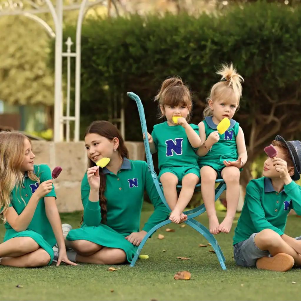 Summer Green Clothing - 2026年マリのSSグリーンポロコレクション子供服女の子用ドレスキッズ男の子用Tシャツショーツベビー服セットブティック衣料