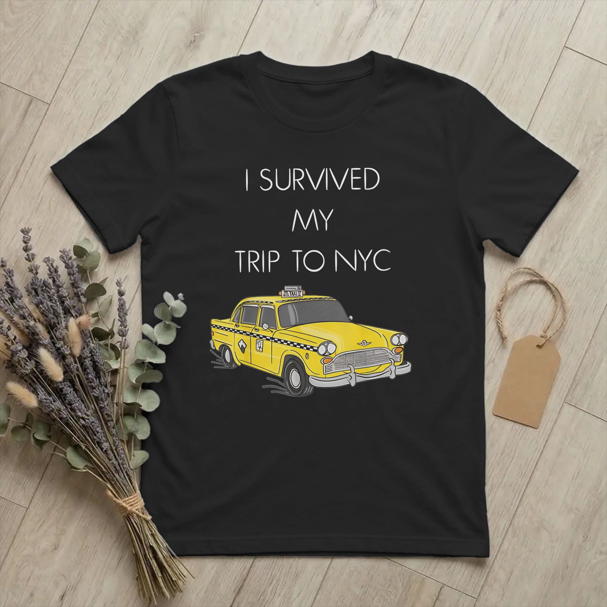 Summer Clothing Nyc - ヴィンテージ「ニューヨーク旅行を生き延びた」Tシャツ ユニセックス クルーネック 半袖 ニューヨークシティ コットン