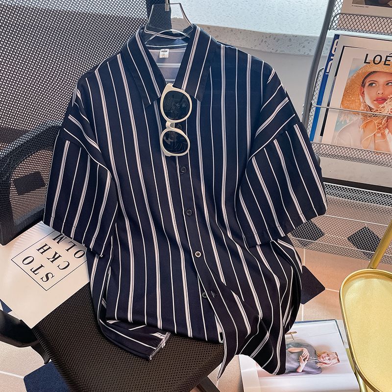 Summer Clothing Trends For Women - ハイストリート半袖プリントボタンシャツトップス新しい女性服夏ポロネックユース花柄トレンドブラウス韓国ファッション