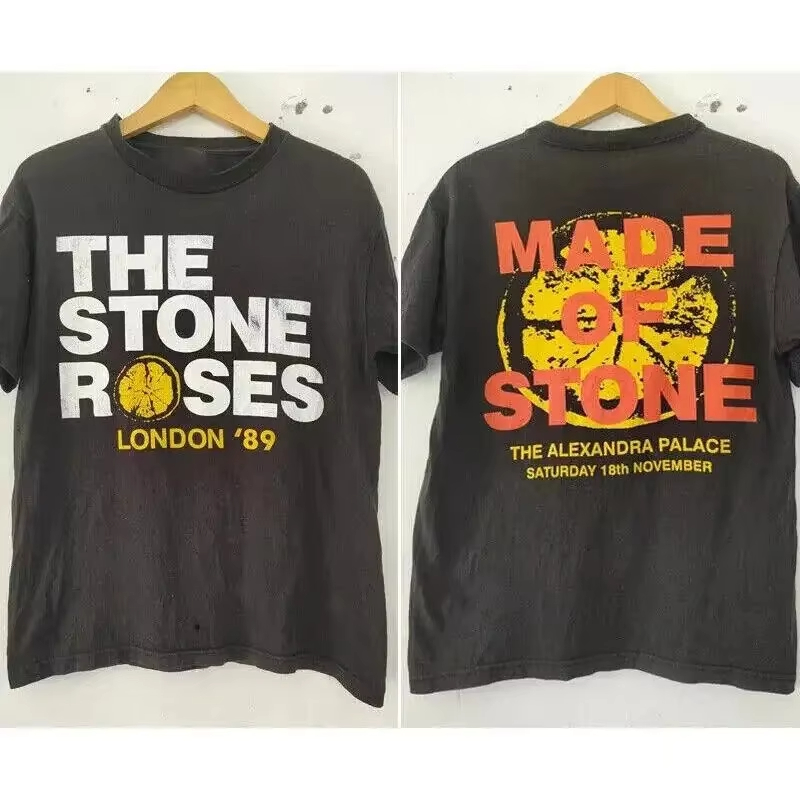 Summer Clothing London - ザ・ストーン・ローゼズ・バンド・ロンドン'89ギフトTシャツ音楽ロックオーバーサイズストリートウェアTシャツコットンシャツ紳士服レディースTシャツ