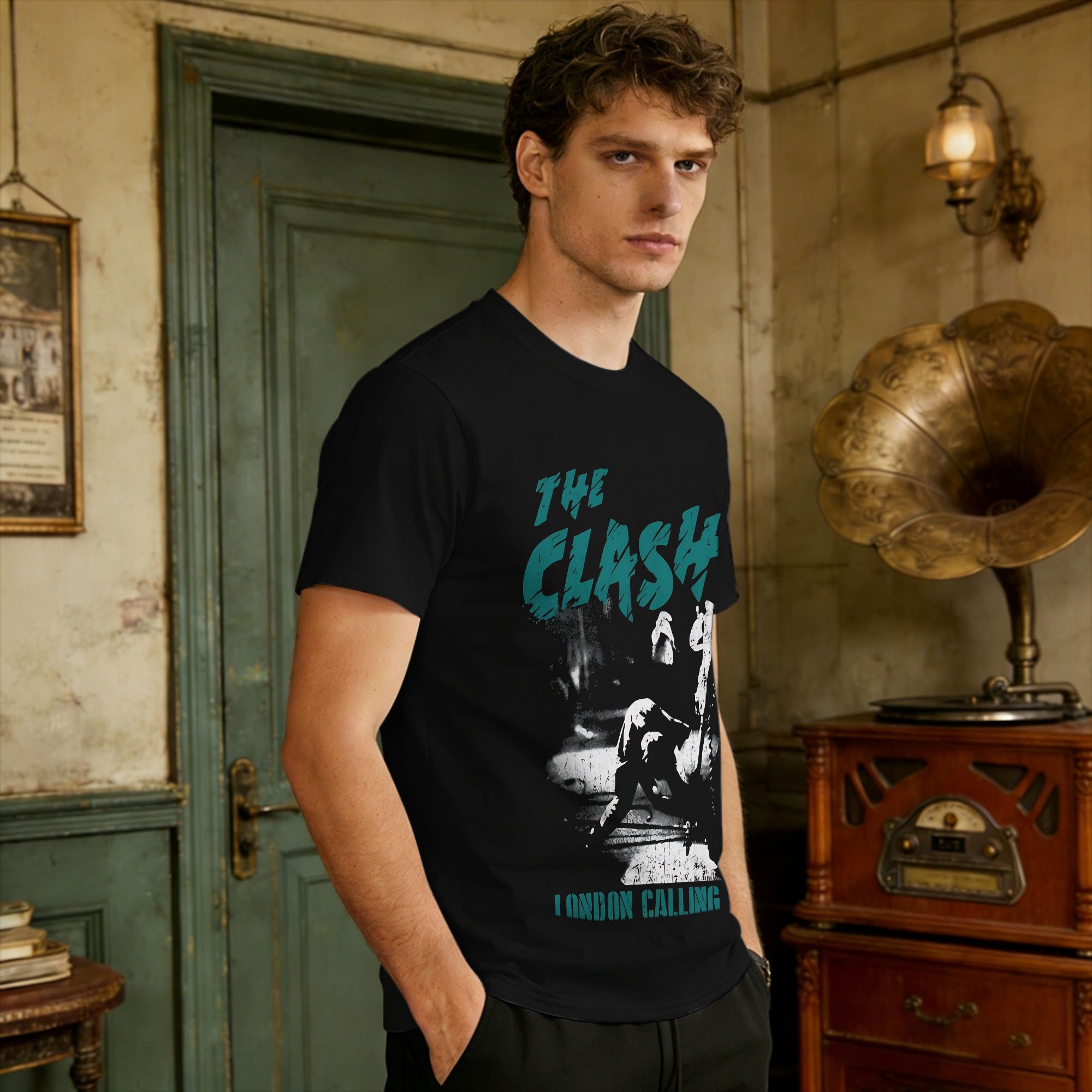 Summer Clothing London - ザ・クラッシュ・ロンドン・コーリングTシャツ夏Y2KベーシックTシャツピュアコットントレンドTシャツ男性用デザイン服