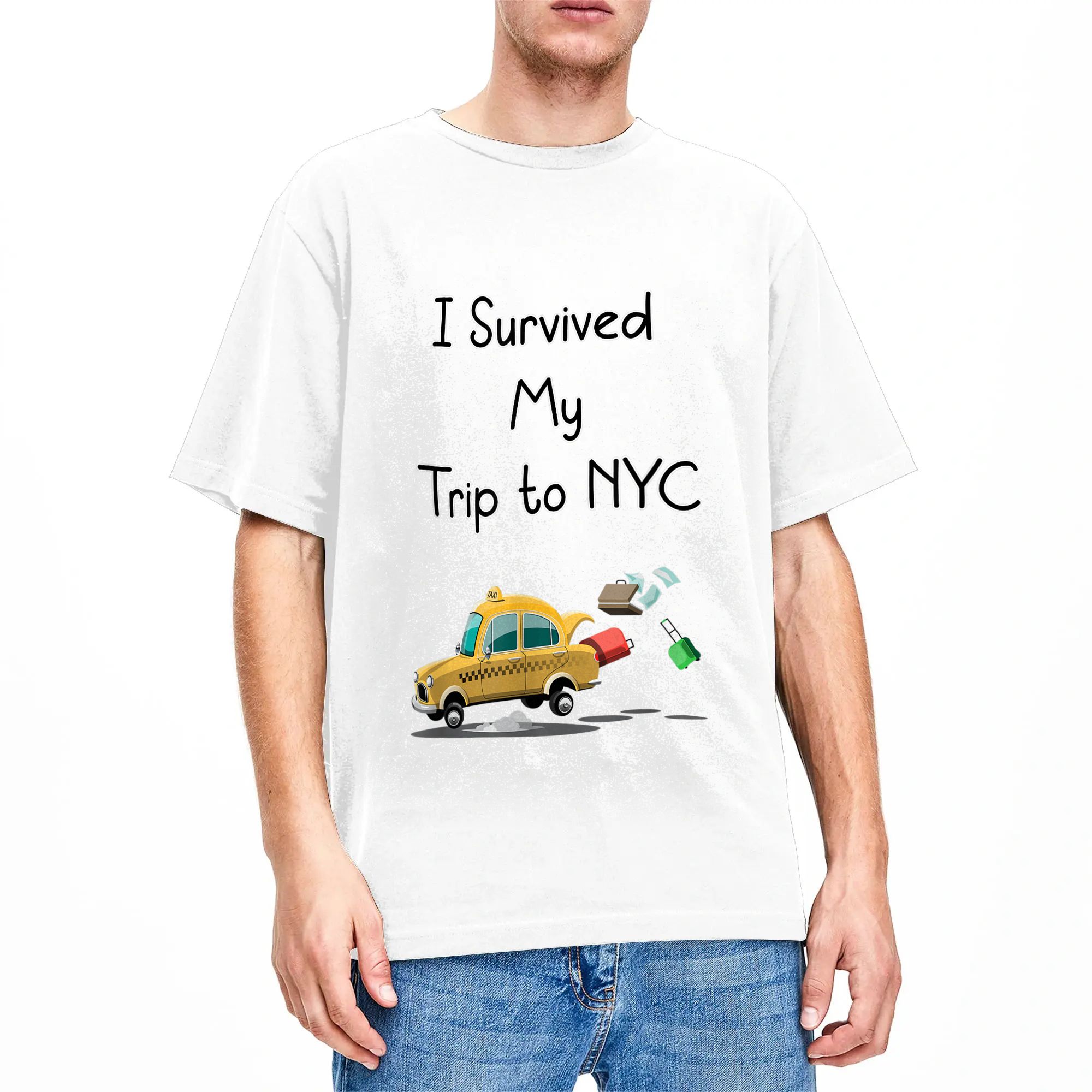 私はニューヨークへの旅を生き延びました男性用コットンTシャツ - Summer Clothing Nyc のレビューと価格