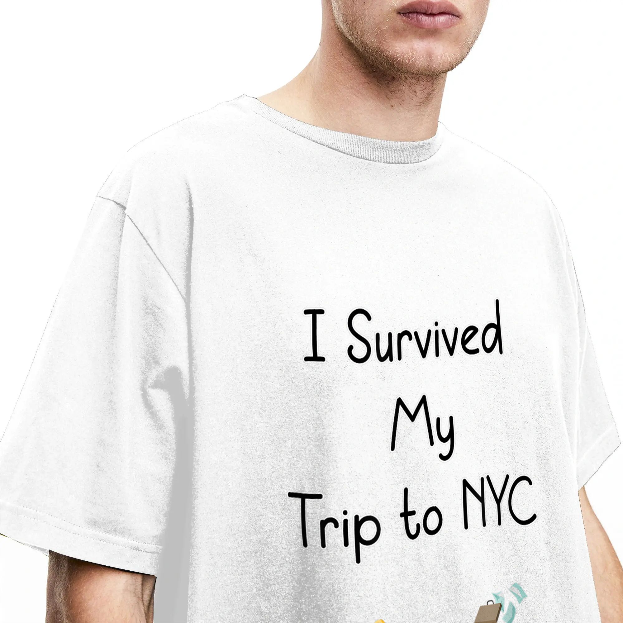 私はニューヨークへの旅を生き延びました男性用コットンTシャツ - Summer Clothing Nyc のレビューと価格