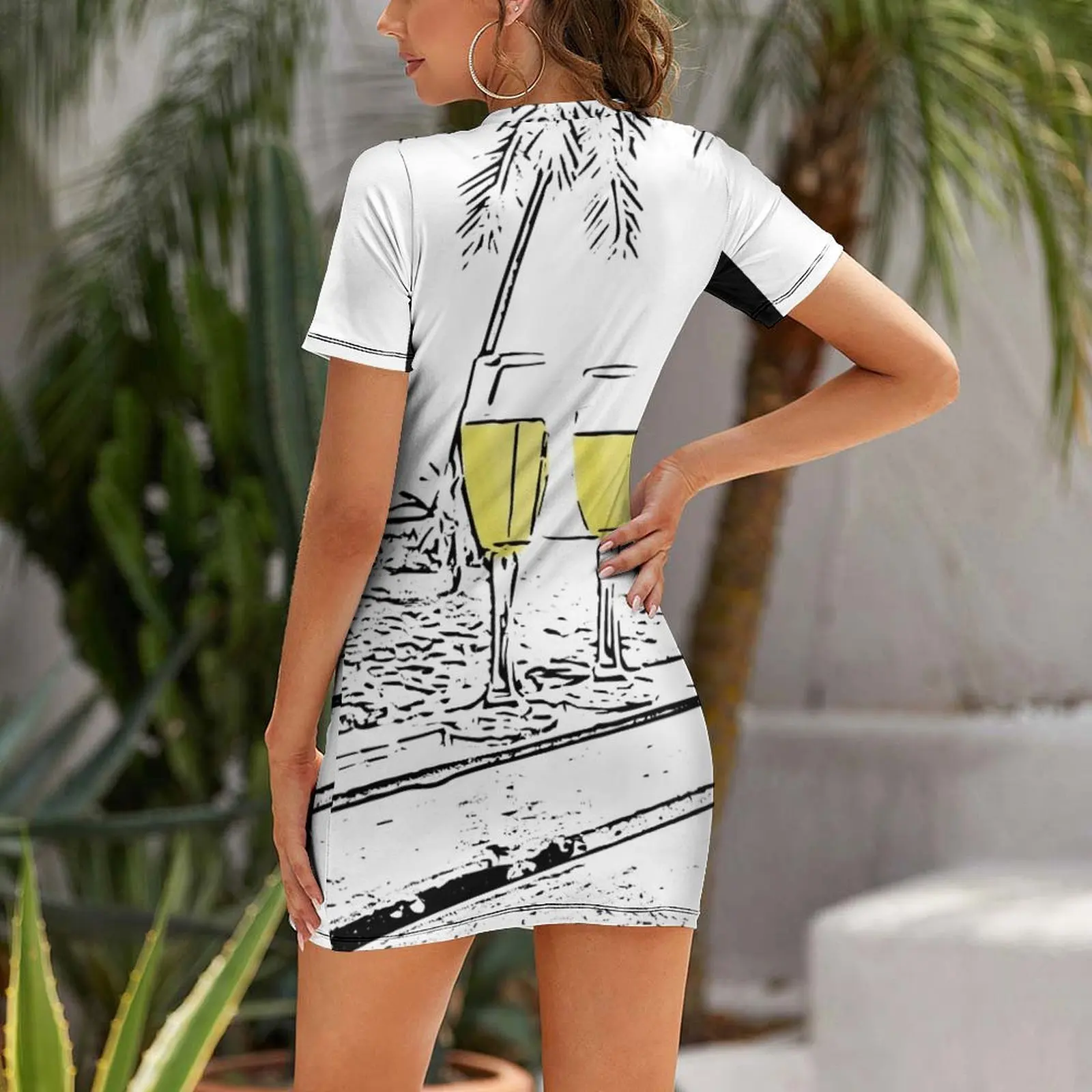 ワイングラス柄半袖ワンピース　サマードレス　レディース　20 - Summer Clothing Trends 2026 のレビューと価格