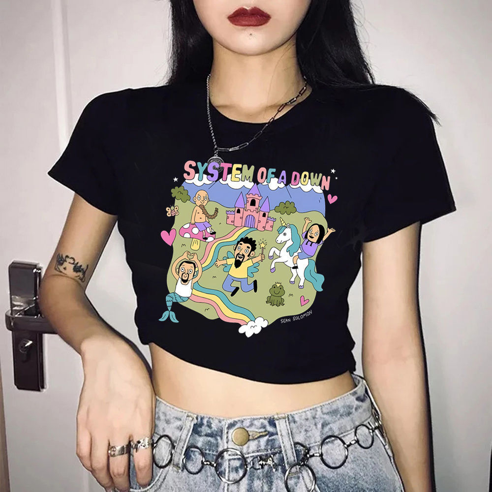 システム・オブ・ア・ダウン クロップトップ クロップド サマ - Summer Grunge Clothing のレビューと価格