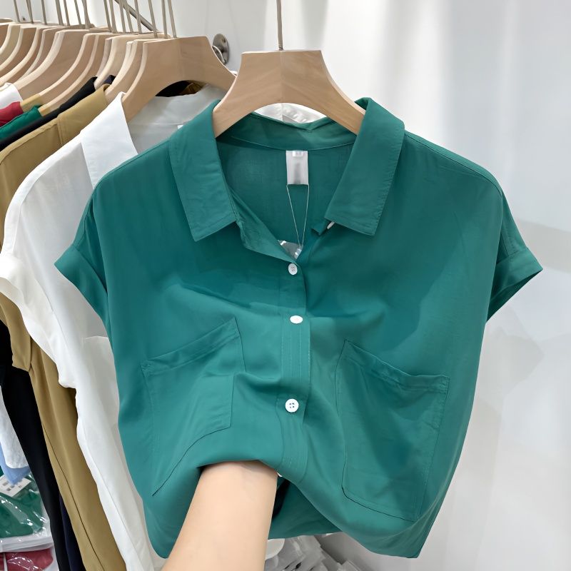 ポケット付き半袖Tシャツ,パッチワーク,無地,ルーズフィット - Summer Clothing In Winter のレビューと価格
