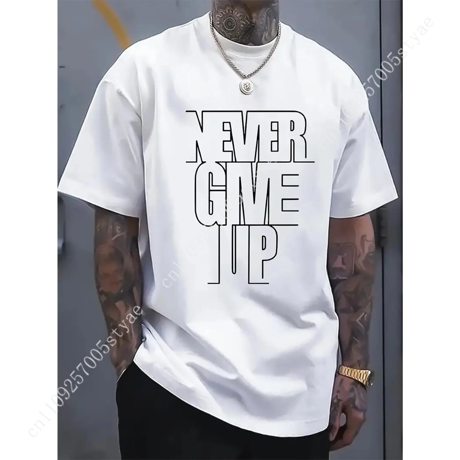 綿100% メンズカジュアルコットンTシャツ「Never G - Summer Quilt のレビューと価格