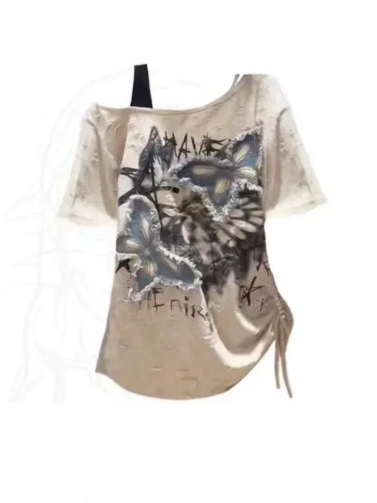 HOUZHOU ヴィンテージグラフィック Tシャツ女性原宿  - Summer Grunge Clothing のレビューと価格