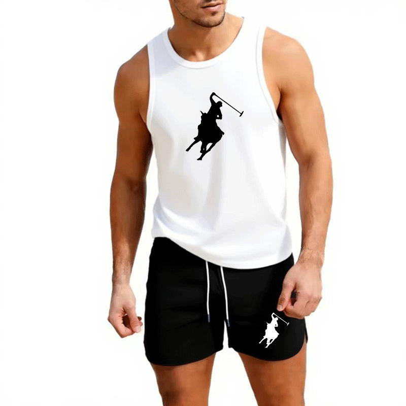 ヨーロッパメンズサマーベスト＆ショーツセット 2ピース アウ - Summer Clothing Men のレビューと価格