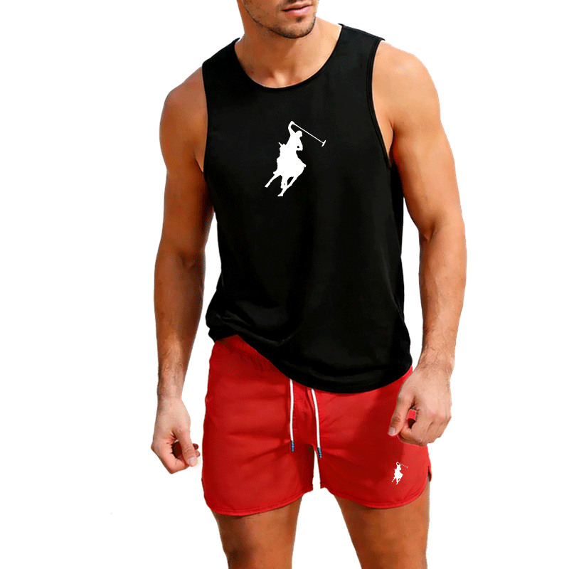 ヨーロッパメンズサマーベスト＆ショーツセット 2ピース アウ - Summer Clothing Men のレビューと価格