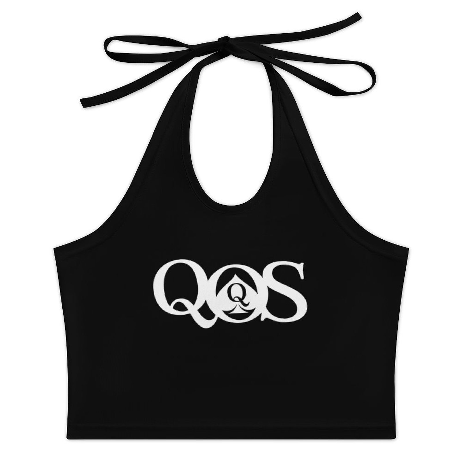 レディース QOS プリント タイ ホルター トップス バッ - Halter Neck Top のレビューと価格