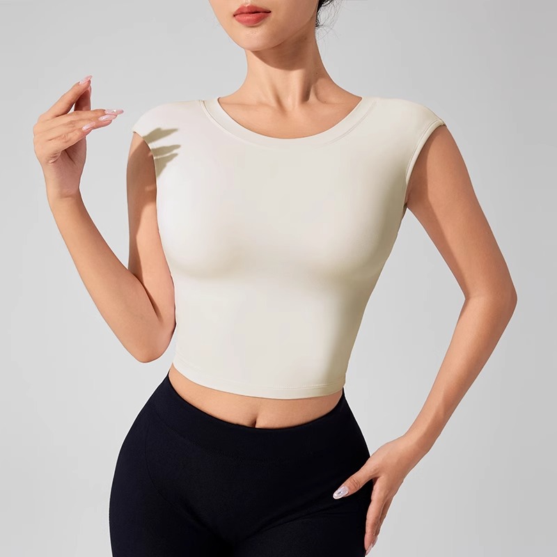 女性の背中の開いたフィットネス服固定胸パッド付き美しいトップ - Summer Clothing Clearance のレビューと価格