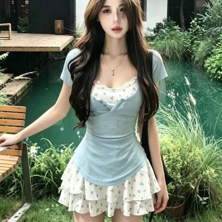 ロリータスタイル和菓子2点セット女性カジュアルスリムトップス - Summer Japanese Clothing のレビューと価格