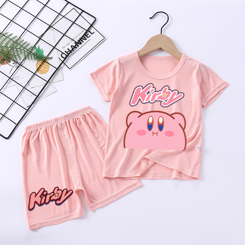 新しいカービィガールパジャマかわいい漫画パジャマセット子供か - Summer Clothing Baby のレビューと価格