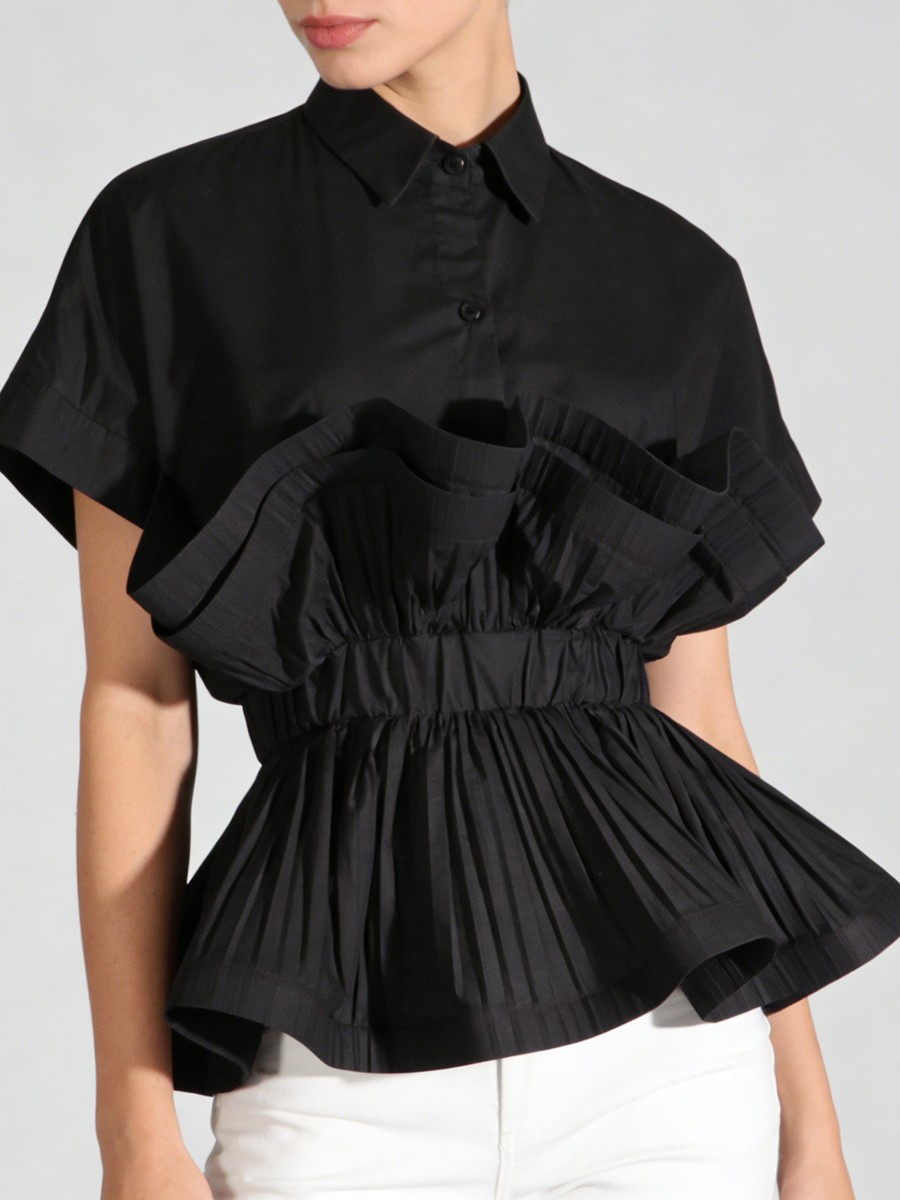 TWOTWINSTYLE ファッションスプライスフリル折り目 - Summer Clothing Trends For Women のレビューと価格