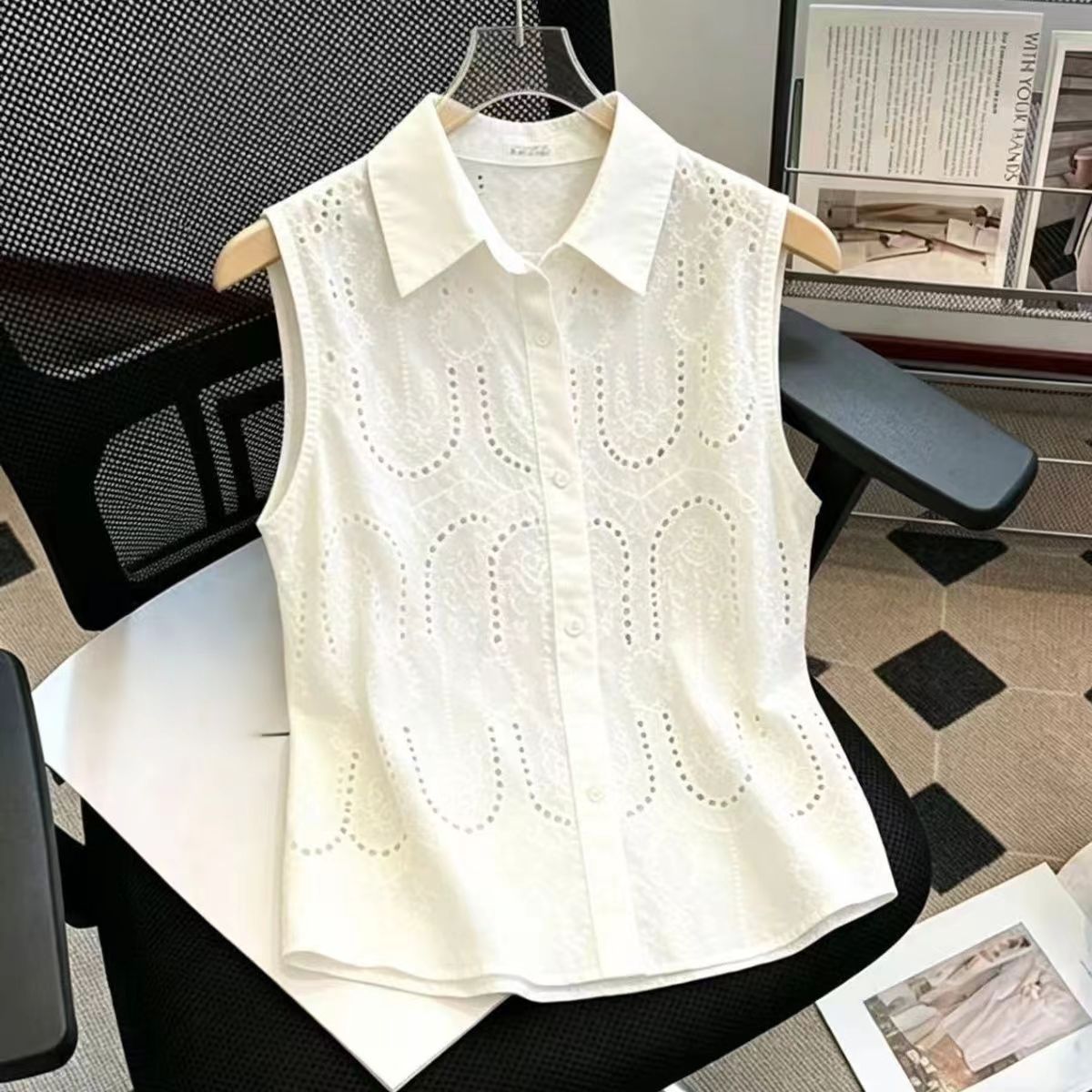 甘いノースリーブソリッドネックボタンオールマッチブラウス夏の - Summer Clothing Trends For Women のレビューと価格