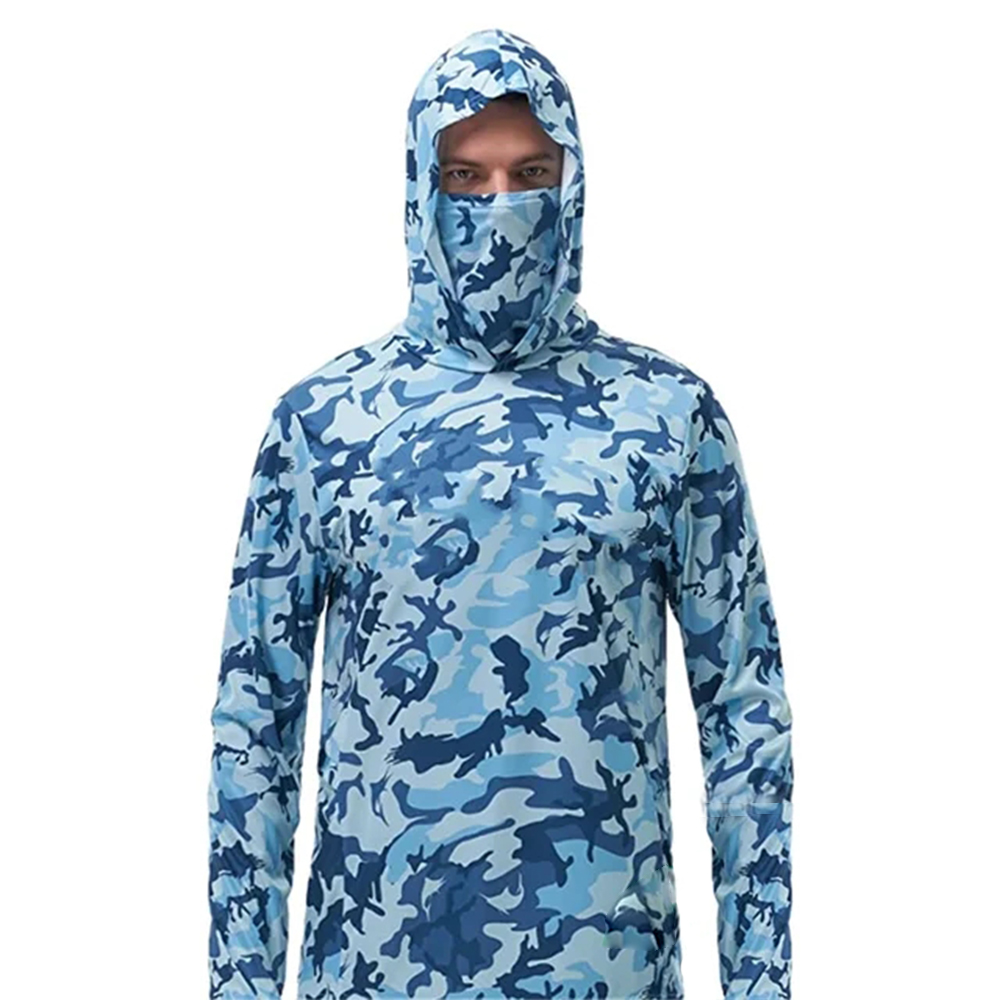 夏用フィッシングパーカー メンズ ジャージー 迷彩柄 長袖  - Summer Clothing Men のレビューと価格