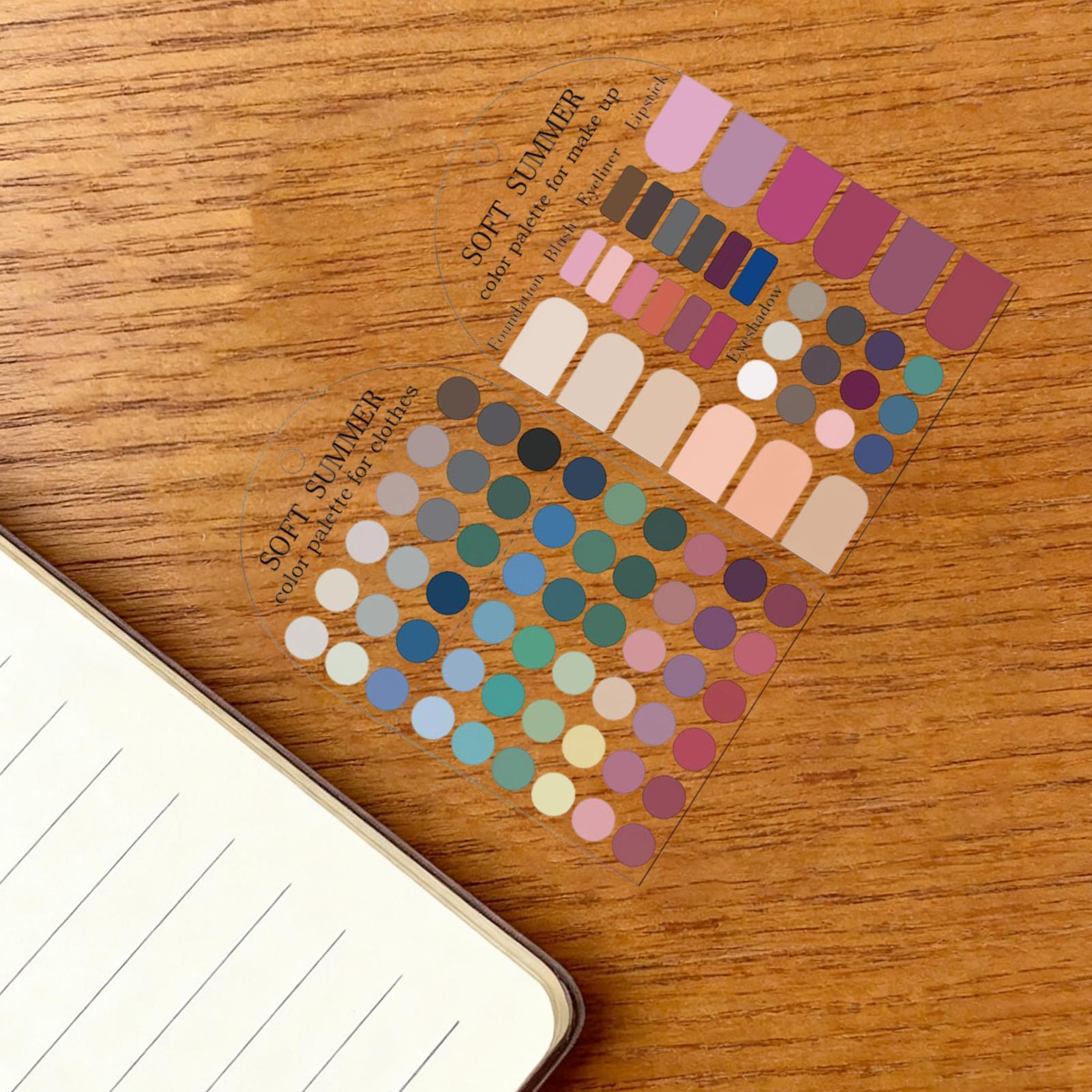2 個ソフトサマーカラーパレットカードアクリル衣類メイクアッ - Summer Clothing Palette のレビューと価格