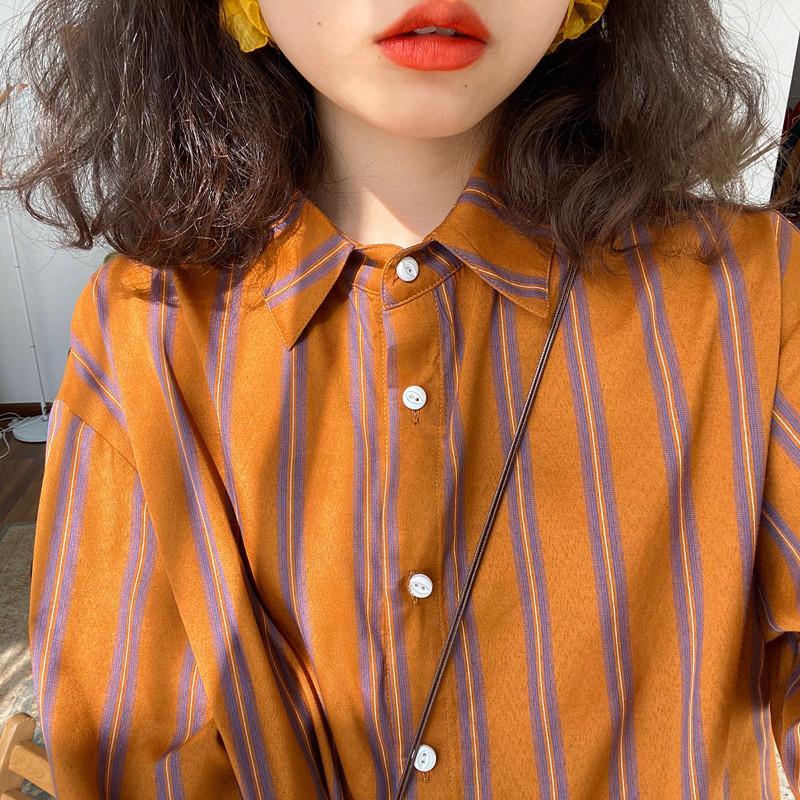 女性のカジュアルなストライプのブラウス,長袖,Vネック,若々 - Summer Clothing Trends For Women のレビューと価格