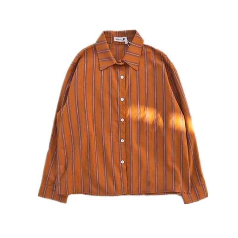 女性のカジュアルなストライプのブラウス,長袖,Vネック,若々 - Summer Clothing Trends For Women のレビューと価格