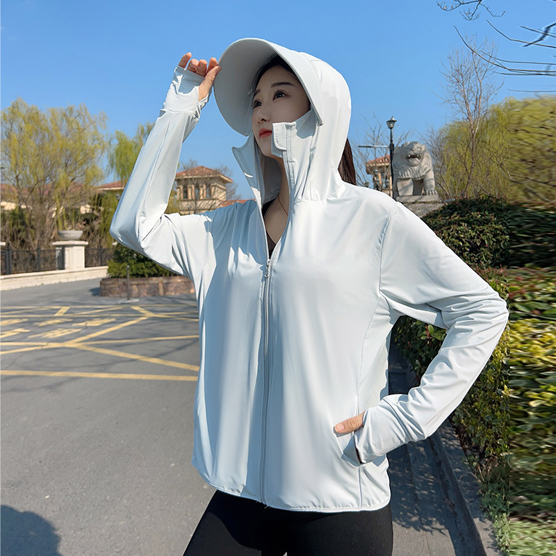 女性用フード付き日焼け止めジャケット十代の夏用紫外線防止服大 - Summer Clothing Girl のレビューと価格