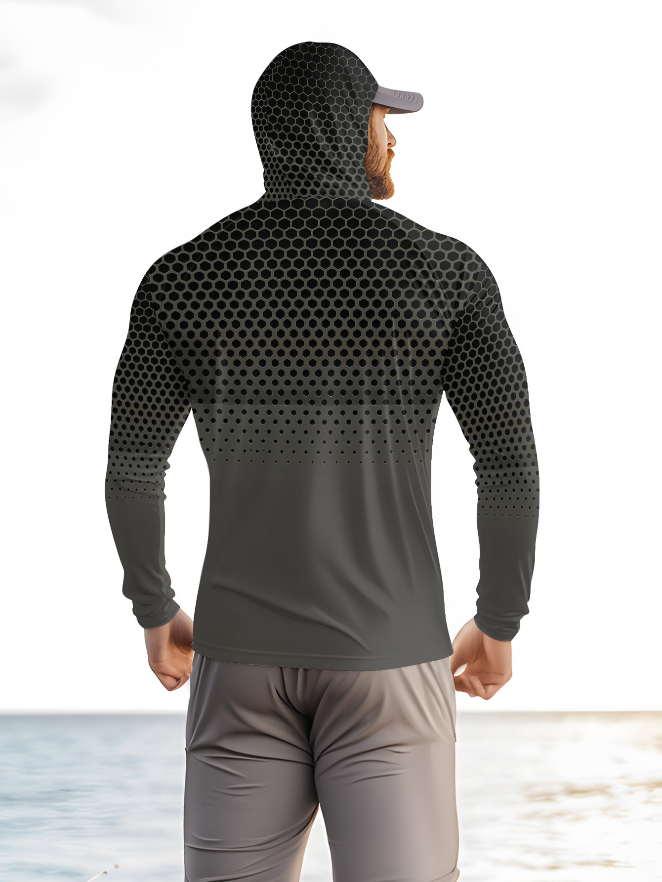 メンズフード付きフィッシングシャツ 長袖 フィッシングウェア - Summer Clothing Men のレビューと価格