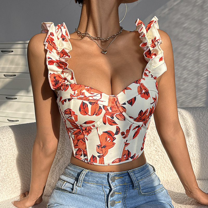 コルセットクロップトップストレンドセクシーな婦人服ビスチェ夏 - Summer Clothing Trends For Women のレビューと価格