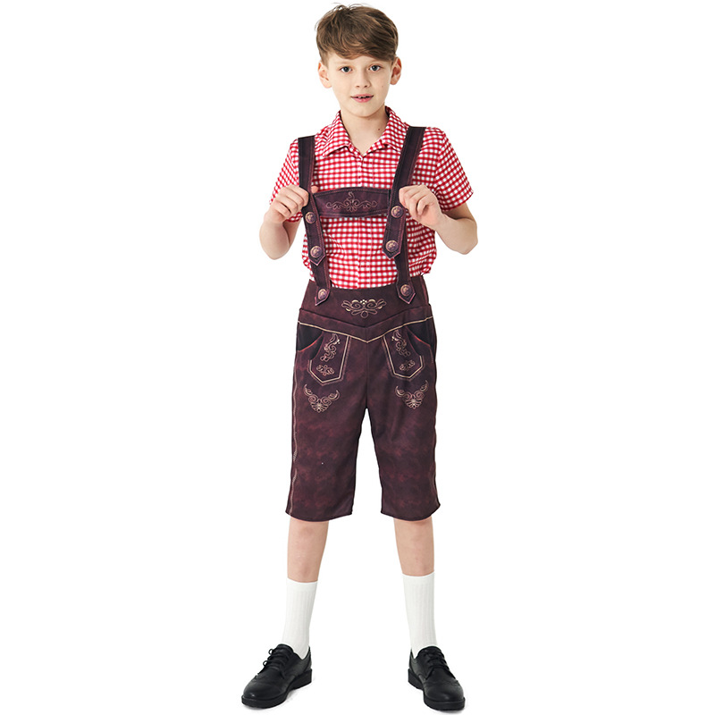 男の赤ちゃん服ドイツオクトーバーフェスト衣装子供市松 Tシャ - Summer Clothing Baby のレビューと価格