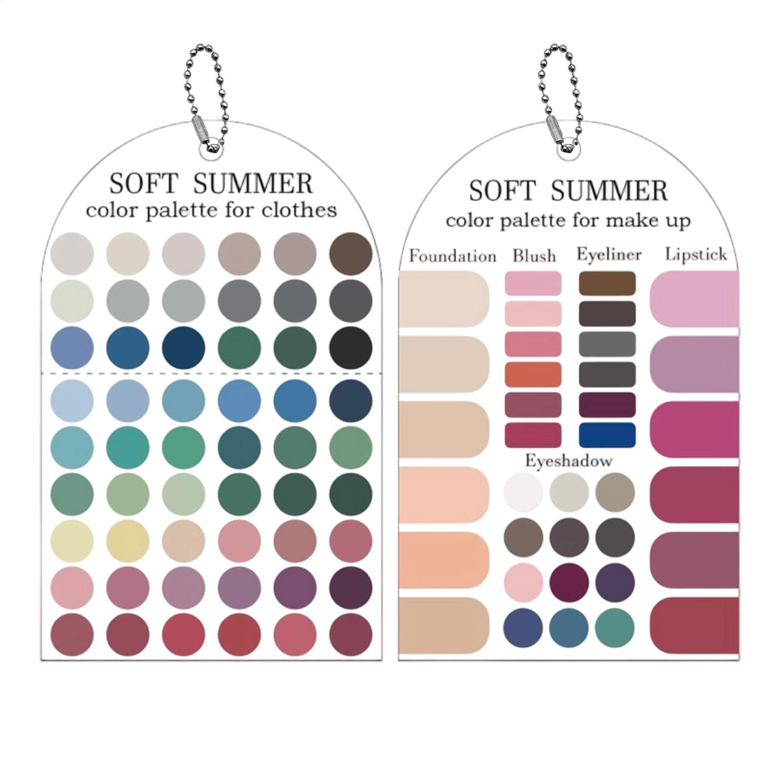 2 個のアクリル季節別パレットカラーサンプルカードマッチング - Summer Clothing Palette のレビューと価格