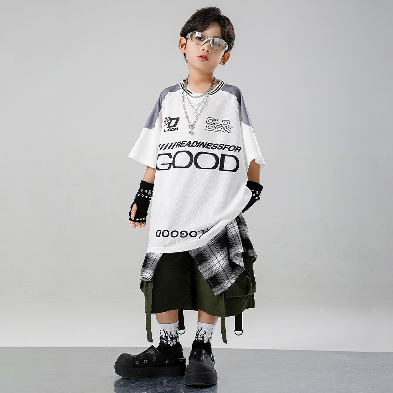 子供 Kpop ヒップホップ服白 T シャツトップアーミーグ - Summer Green Clothing のレビューと価格