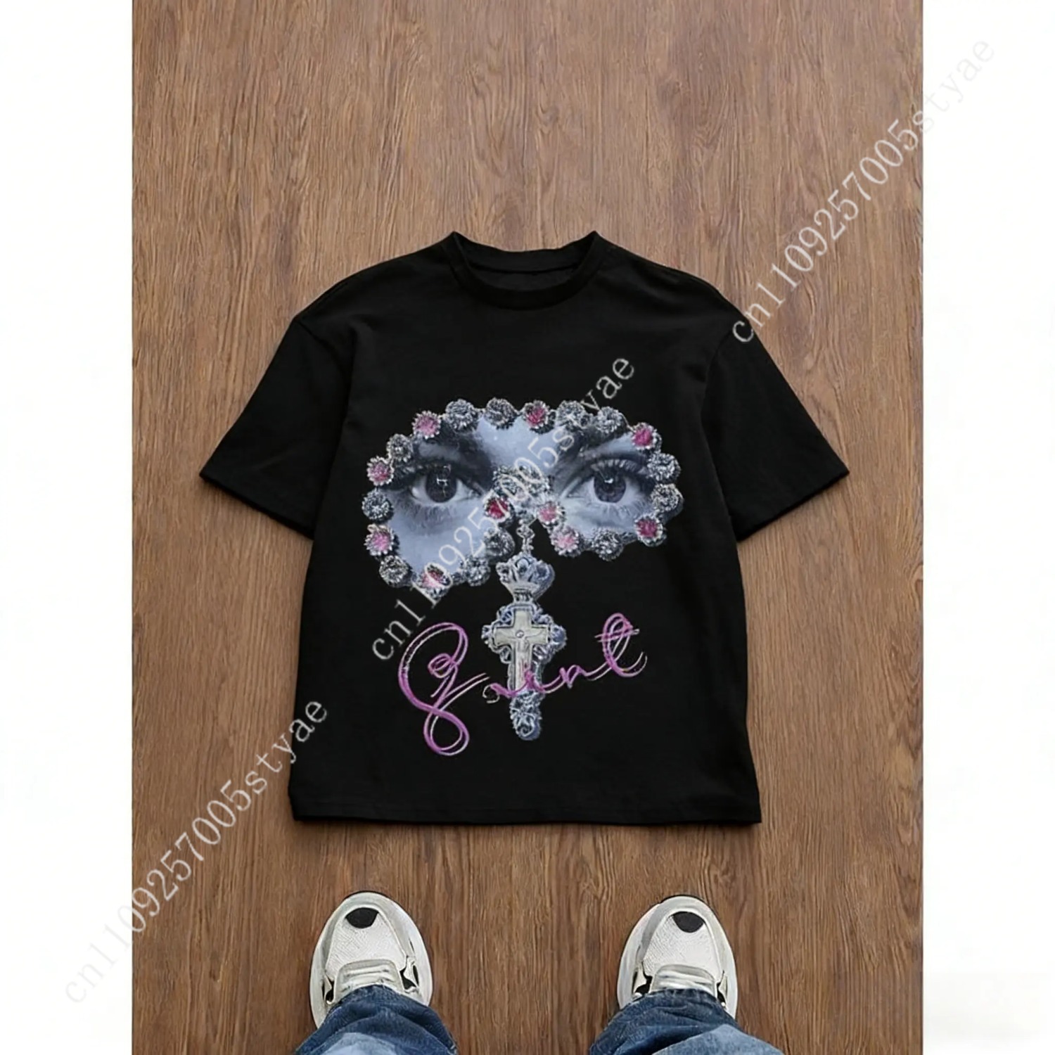 メンズ ルーズフィット グラフィックプリント Tシャツ、Y2 - Summer Quilt のレビューと価格