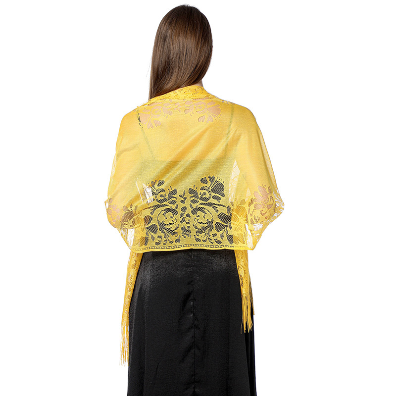 女性のための薄くて透かし彫りの花のマント、長いタッセル、日焼 - Summer Clothing Clearance のレビューと価格