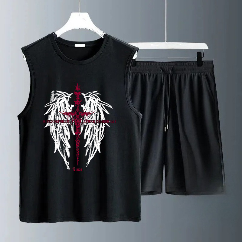 メンズタンクトップセット 2026年夏 速乾性ドライウェア  - Summer Clothing Men のレビューと価格
