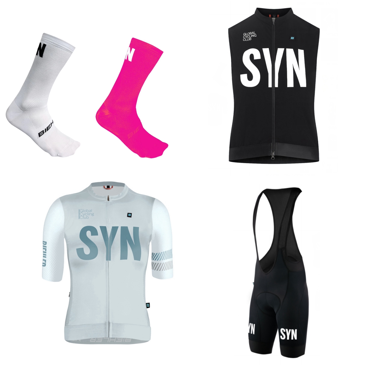 SYN レディース半袖白サイクリングジャージと黒/赤/緑のボ - Summer Green Clothing のレビューと価格