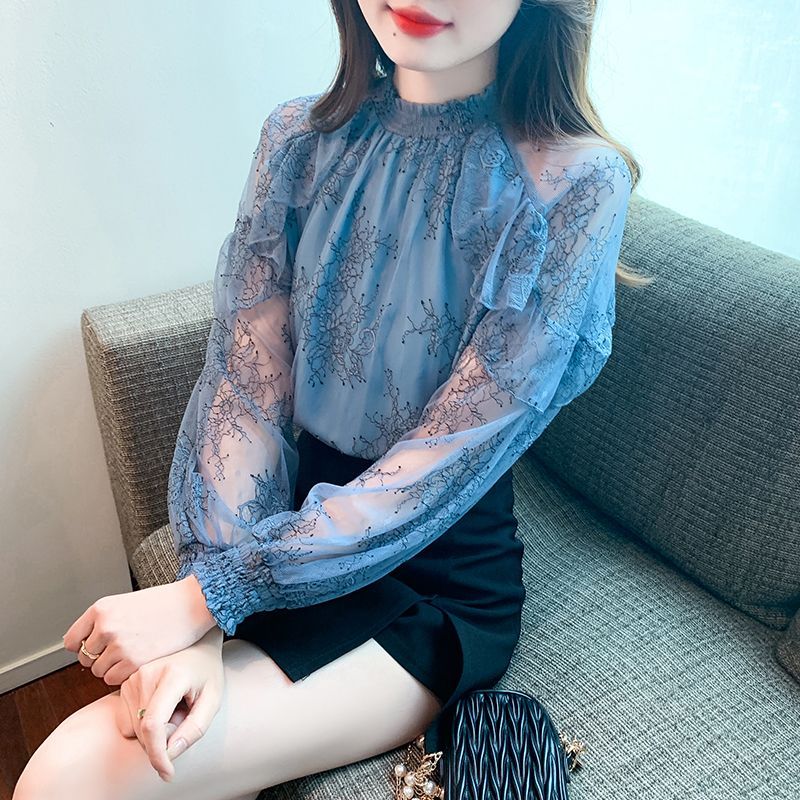 シフォン女性のシャツとブラウスレースの花高級デザイナー若々し - Summer Clothing Trends For Women のレビューと価格