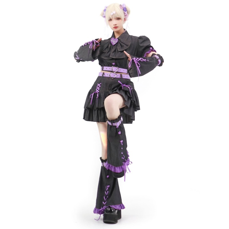 原宿-レディースデニムスカートセット,y2k,日本のカワイイ - Summer Japanese Clothing のレビューと価格