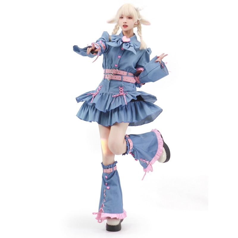 原宿-レディースデニムスカートセット,y2k,日本のカワイイ - Summer Japanese Clothing のレビューと価格