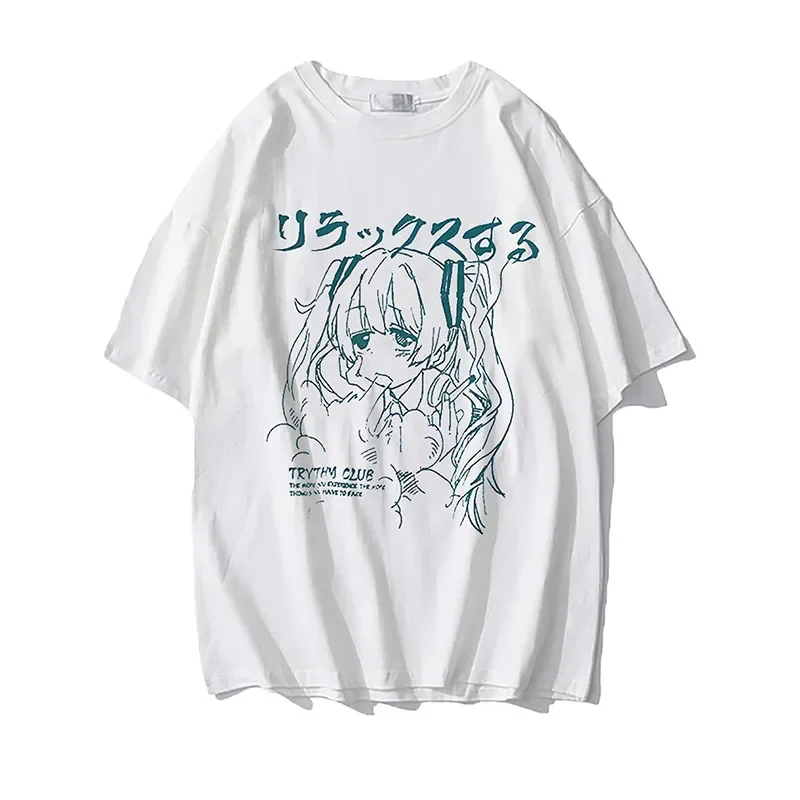 Y2k 日本原宿かわいい Tシャツアニメプリント女性の Tシ - Summer Grunge Clothing のレビューと価格
