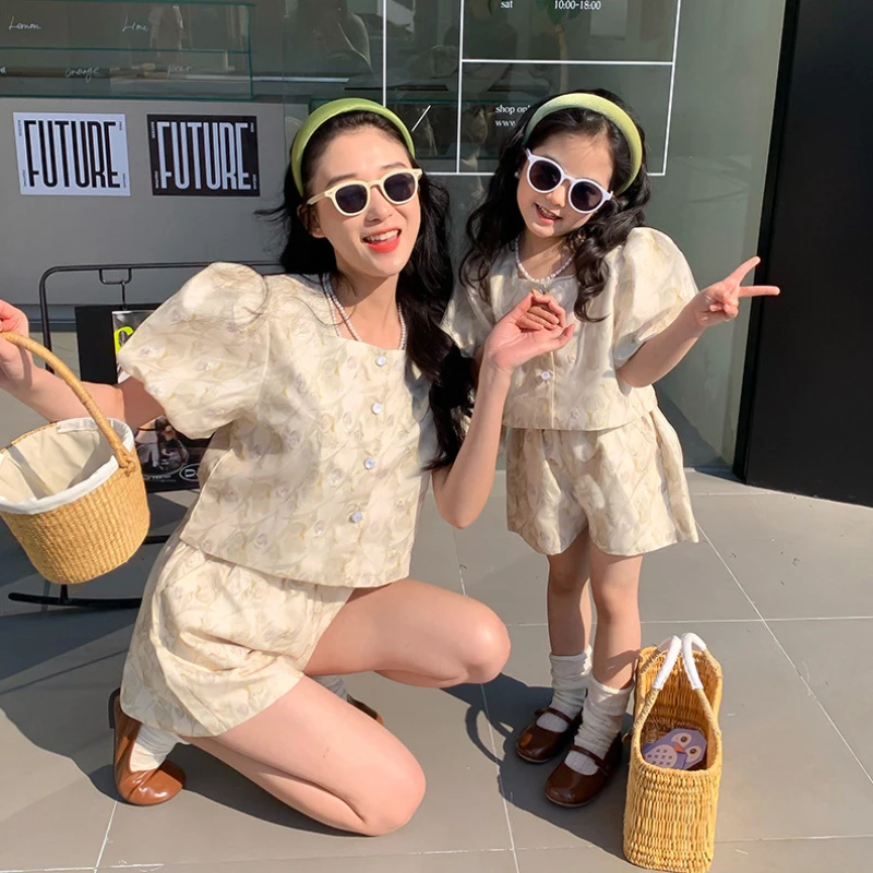 母と娘のためのマッチングセット,母と娘の服,トップスとショー - Summer Clothing Baby のレビューと価格