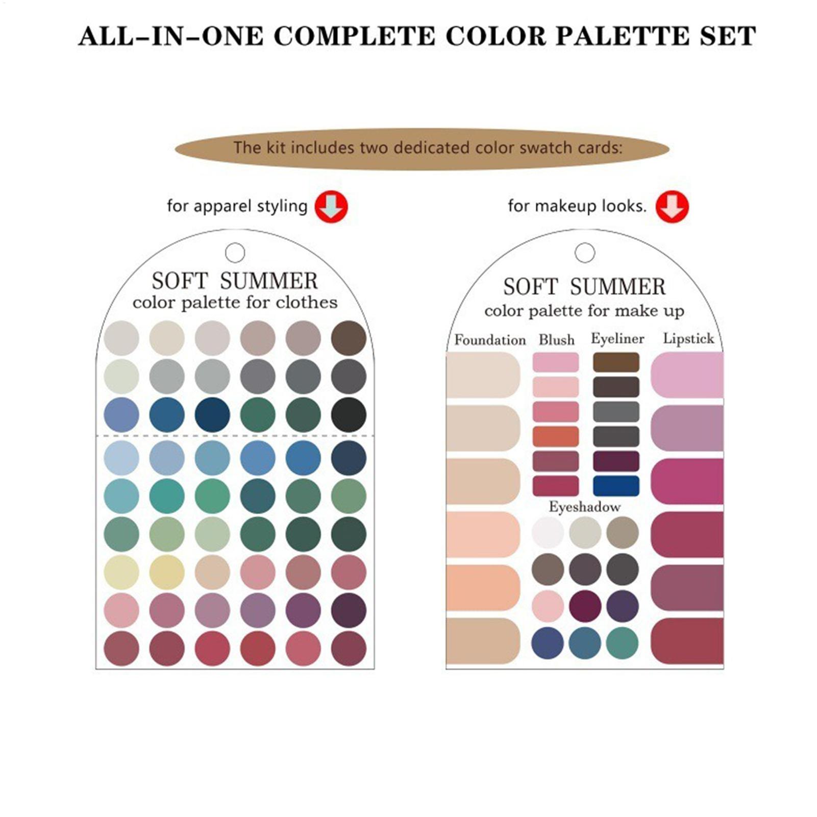 2 個のアクリル季節パレットソフトサマーカラーパレットカード - Summer Clothing Palette のレビューと価格
