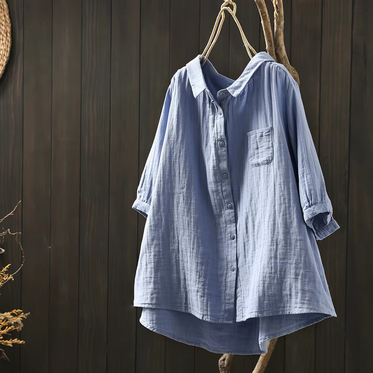 プラスサイズの女性用衣類、和風の綿糸を使用したピンク、ブルー - Summer Green Clothing のレビューと価格